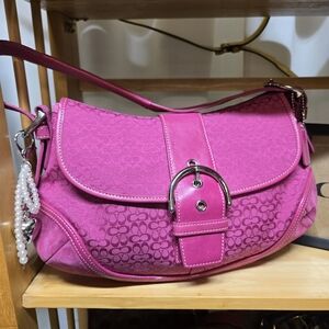 Y2K Coach Monogram Large Soho With Suede Accents